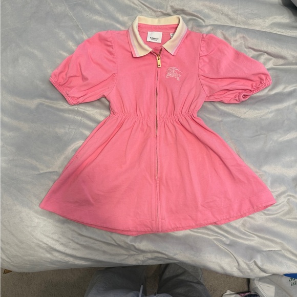 Burberry Pink Dress with Cream Collar